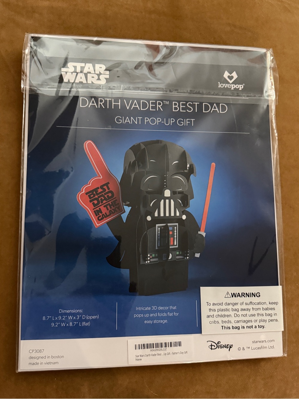 Star Wars Darth Vader Pop-Up Father’s Day Card – Disney LovePop